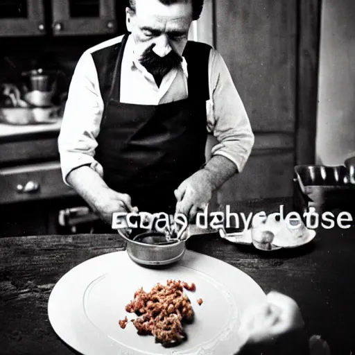 Image similar to Beautiful Food photography of Stalin making Gulash