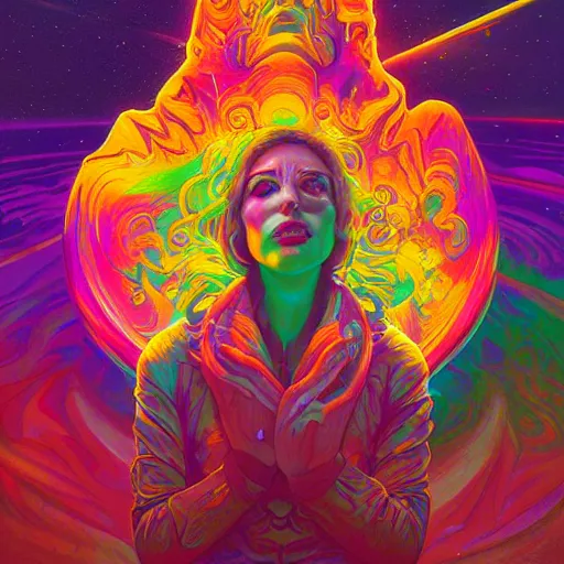 Image similar to An extremely psychedelic experience, colorful, surreal, dramatic lighting, cosmonaut, LSD, face, detailed, intricate, elegant, highly detailed, digital painting, artstation, concept art, smooth, sharp focus, illustration, art by Sam Spratt, Dan Mumford, Artem Demura and Alphonse Mucha