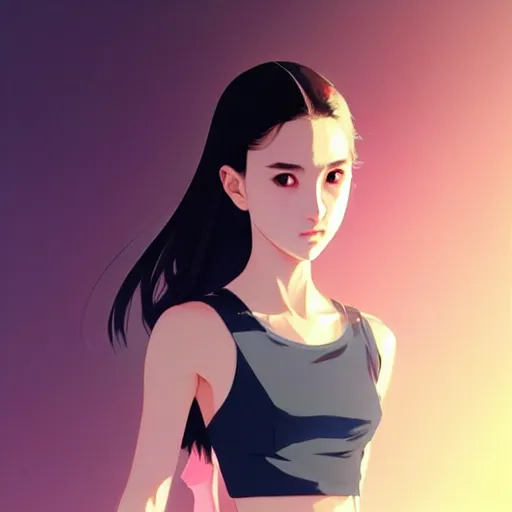 Image similar to a beautiful young japanese natalie portman alluring instagram model in crop top, by ilya kuvshinov and artgerm, aesthetic, gorgeous, alluring, attractive, gapmoe yandere grimdark, trending on pixiv fanbox, painted by greg rutkowski makoto shinkai takashi takeuchi studio ghibli, akihiko yoshida