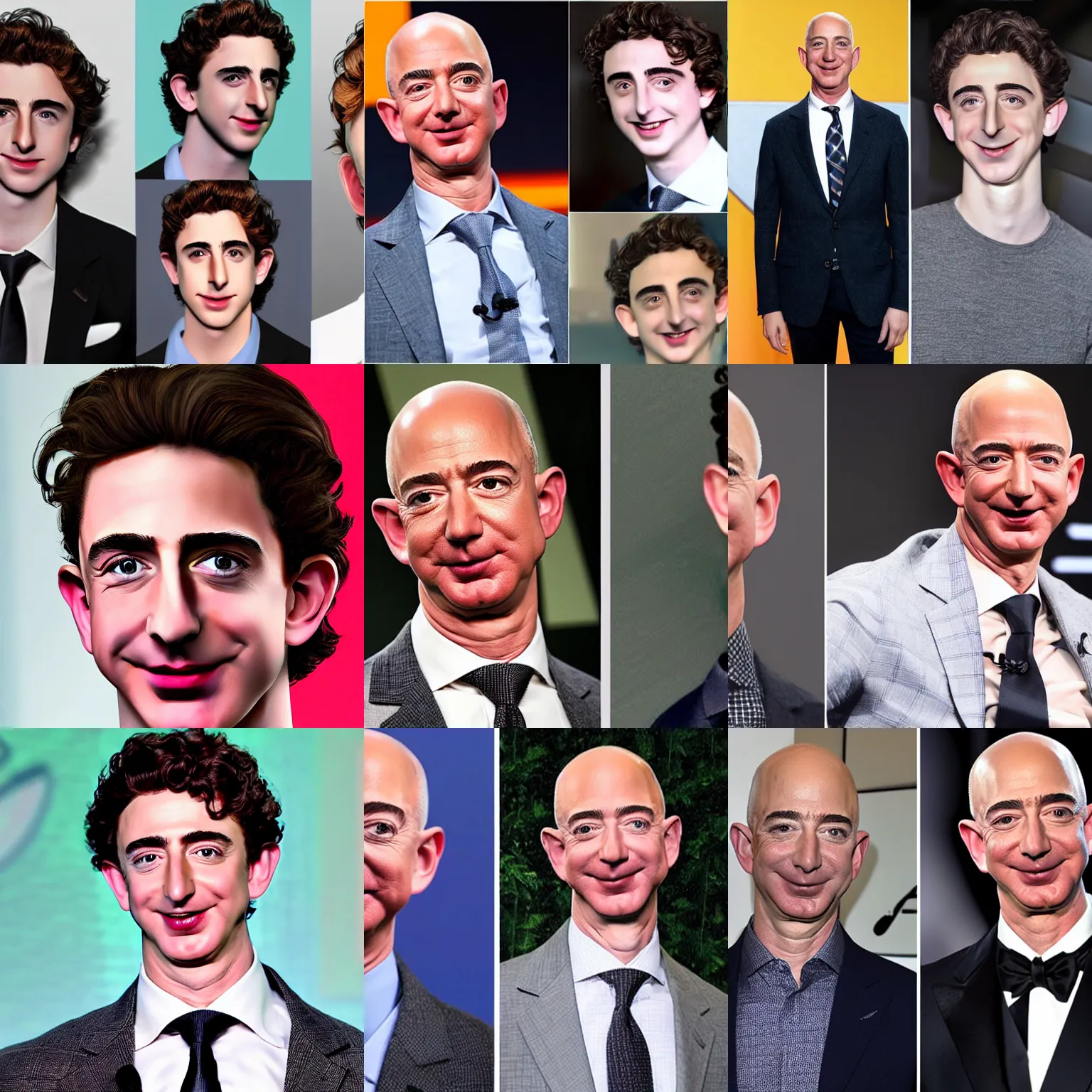 Prompt: jeff bezos timothee chalamet hybrid