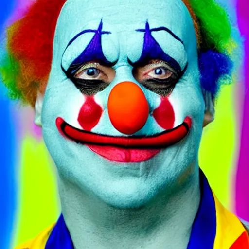 Image similar to a candy colored clown they call the sandman