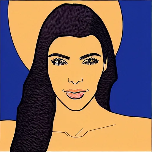 Image similar to “ kim kardashian retro minimalist portrait by jean giraud, moebius starwatcher comic, 8 k ”