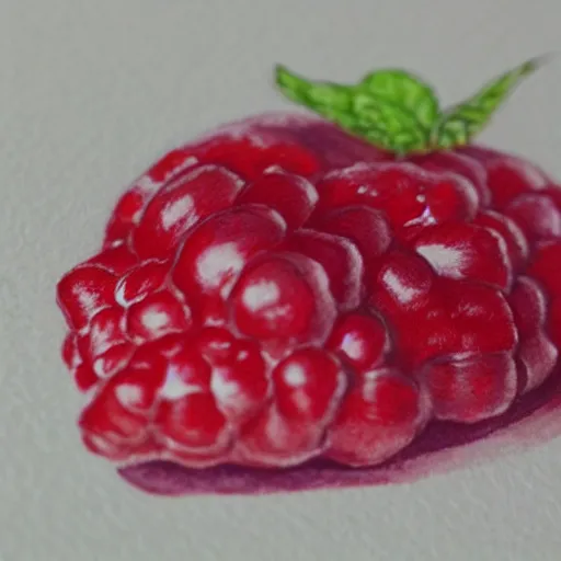 Image similar to professional ink pen sketch of a close-up raspberry