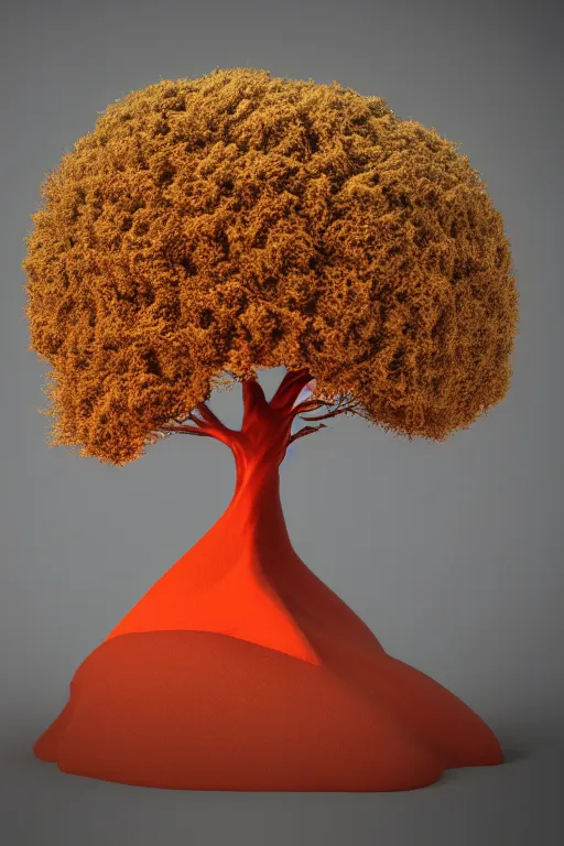 Prompt: a tree, made of colored sand, elegant, highly detailed, smooth, sharp focus, artstation