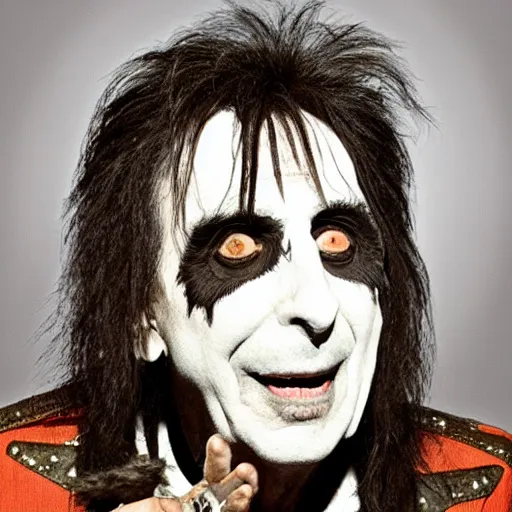 Image similar to alice cooper as a goat