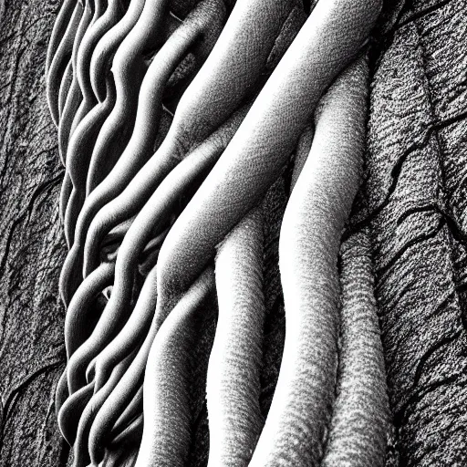 Image similar to curly tendrils of a climber, award winning black and white photography