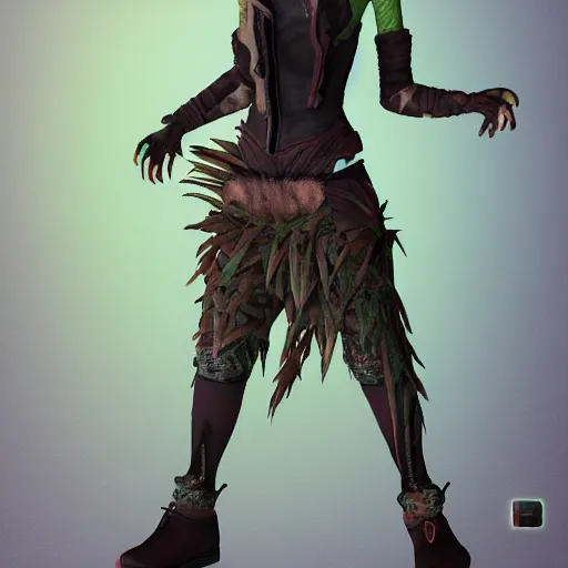 Image similar to eco gotch punk female goblin, 8k