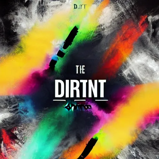 Image similar to the art of drifting poster, explosive colors