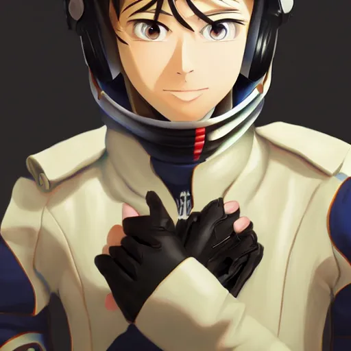 Prompt: portrait of fighter pilot mozart, anime fantasy illustration by tomoyuki yamasaki, kyoto studio, madhouse, ufotable, trending on artstation