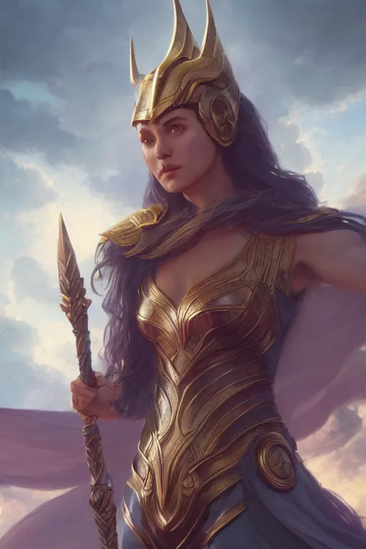 Prompt: goddess of the asgard, highly detailed, digital painting, artstation, concept art, smooth, sharp focus, illustration, unreal engine 5, 8 k, art by artgerm and greg rutkowski and edgar maxence