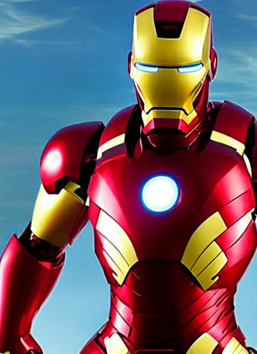 Image similar to Donald Trump as Iron Man, still from Marvel Movie, 8k, high detail,