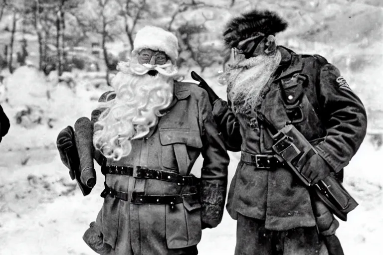 Image similar to santa claus in world war two