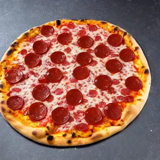 Image similar to pepperoni and doge pizza