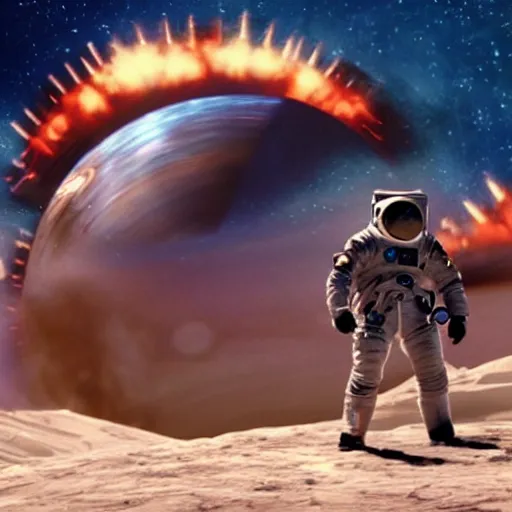 Image similar to a film still of 'interplanetary space cowboys' (2012)