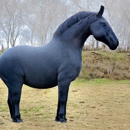 Prompt: photo of a horse manatee hybrid