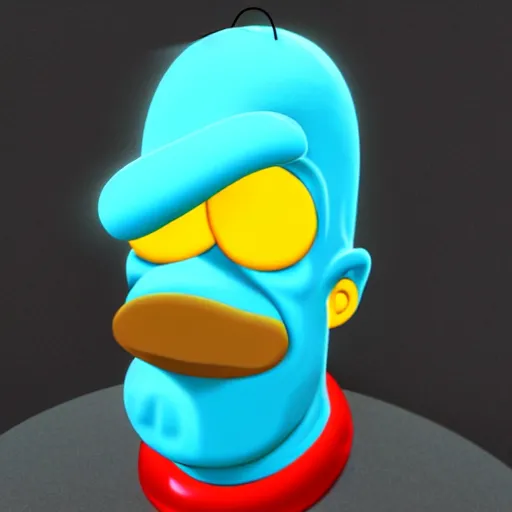 Image similar to homer simpson in 3 d