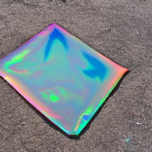 Image similar to iridescent puddle of latex oil