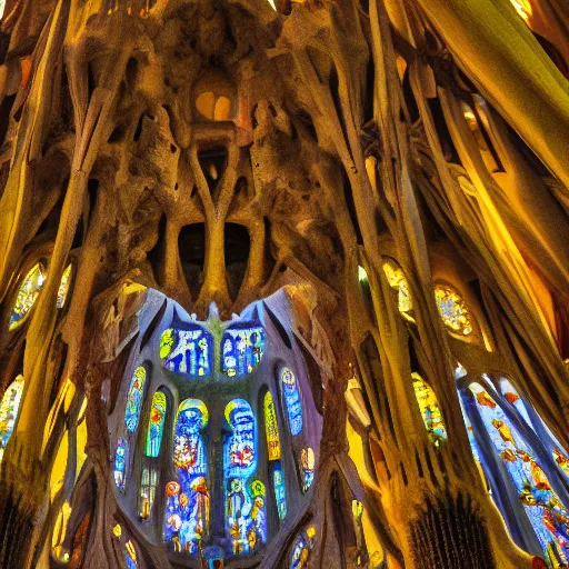 Prompt: La Sagrada Familia by Antoni Gaudi, 8k, HDR, CG Society