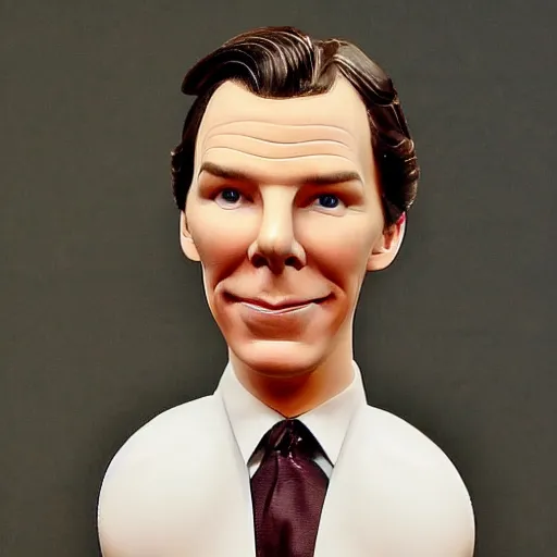 Prompt: benedict cumberbatch with no arms trying to sell you a dose