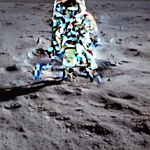 Image similar to astronaut hand - standing on the surface of the moon