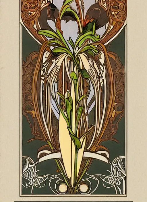 Image similar to art nouveau onment symbolique pimpernel