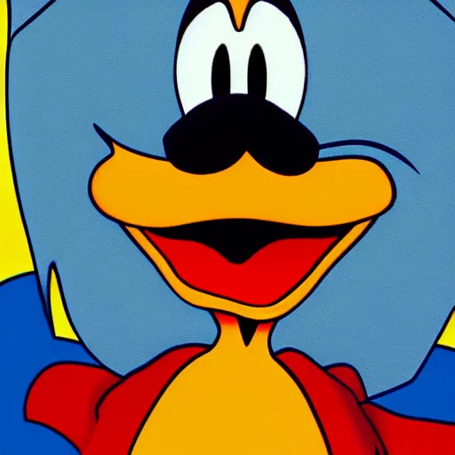 Prompt: donald duck having a psychedelic dmt mushroom lsd trip