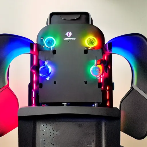 Image similar to photo of an rgb gaming jetpack