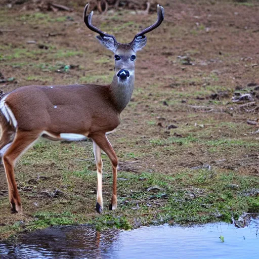 Prompt: 4 k image high quality of a deer in nigeria kainji lake national park