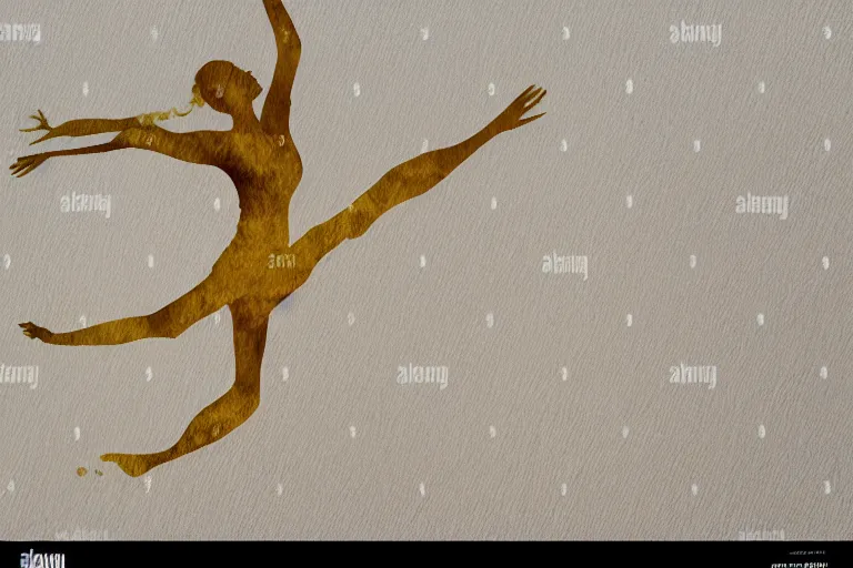 Image similar to beautiful serene volleyball player, healing through motion, life, minimalistic golden and ink airbrush painting on white background, pristine soft dream