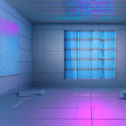Image similar to vaporwave 9 0 s, highly detailed, 3 d render, vray, octane, realistic lighting, photorealistic