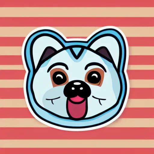 Prompt: cute puppy as an svg sticker, 2 d, flat, vector art