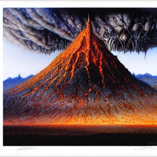 Image similar to poutine from mount doom by alan lee and john howe