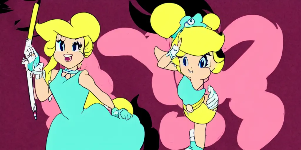 Image similar to PrincessPeach in the Style of Minus8