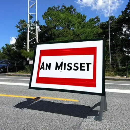 Image similar to a road sign that says anime was a mistake