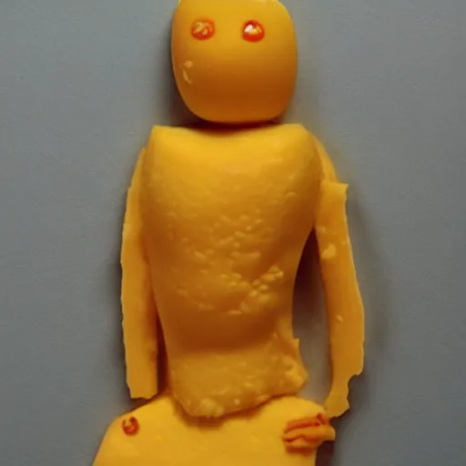 Image similar to woman made of cheese