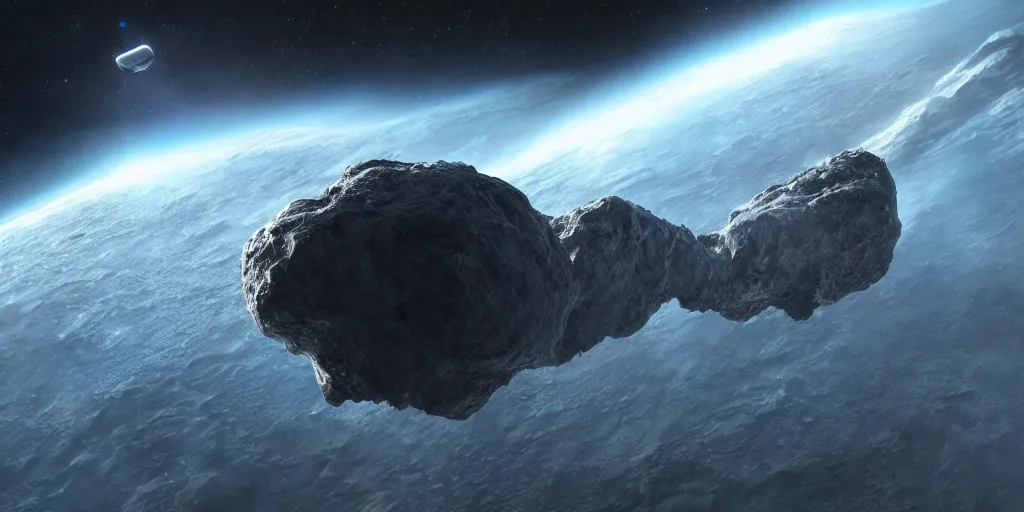 Image similar to floating asteroid surface ground platform in space, mcu style, real life, spotted, ultra realistic, 4 k, movie still, uhd, sharp, detailed, cinematic, 3 d render, modern