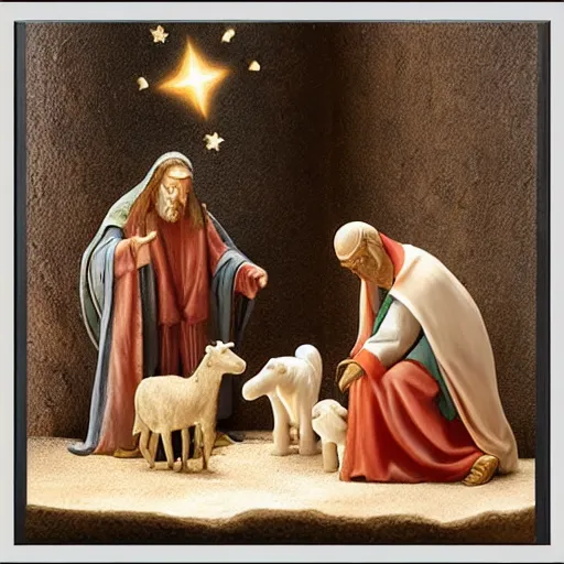 Image similar to among us nativity scene