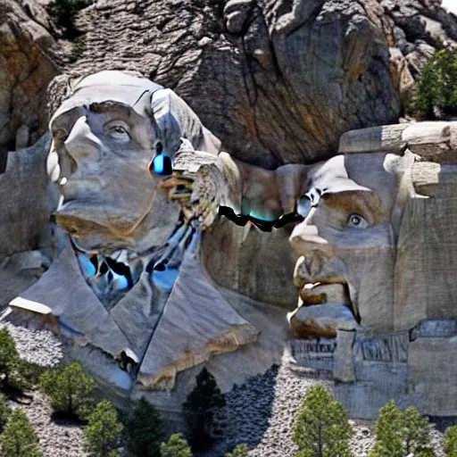 Prompt: mount rushmore with donald trump face,