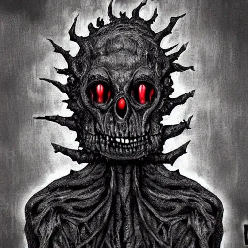 Image similar to creepy, monster, black, horrifying