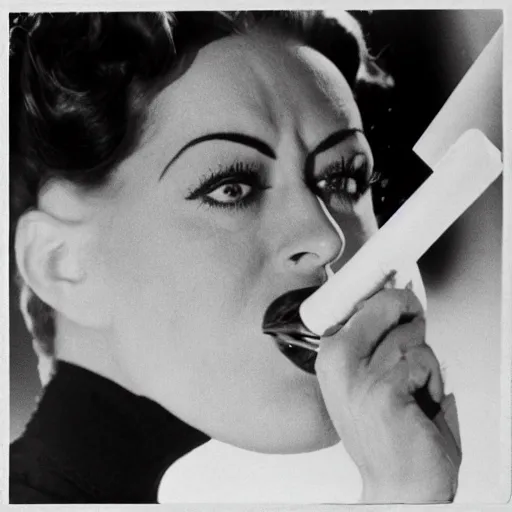 Image similar to joan crawford smoking a joint, photo journalism