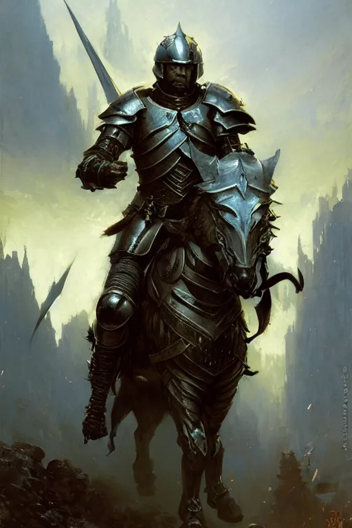 Prompt: joe biden in plate armor dnd, painting by gaston bussiere, craig mullins, greg rutkowski, yoji shinkawa