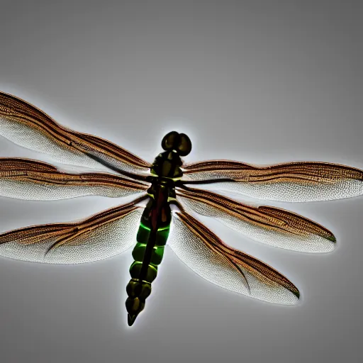 Image similar to Dragonfly made of lightning, octane render