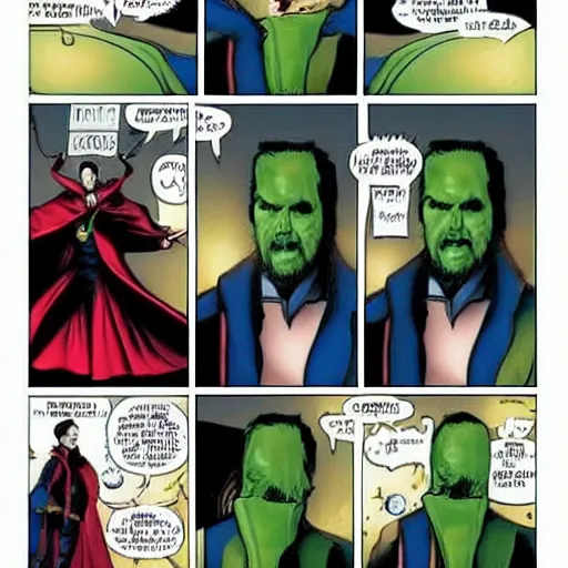 Image similar to doctor strange has turned himself into a pickle... funniest thing I've ever seen