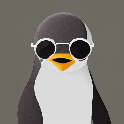 Prompt: digital art of a cute penguin sitting on a chair wearing sunglasses at night!!! detailed, trending on artstation, digital art, award winning art, detailed digital art, painting