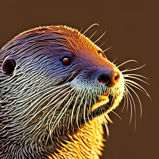 Prompt: otter eating bitcoin, 4 k, hd, centered