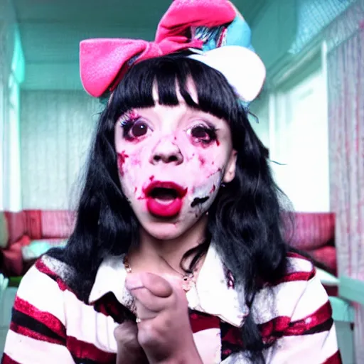 Image similar to melanie martinez, a still of an horror movie