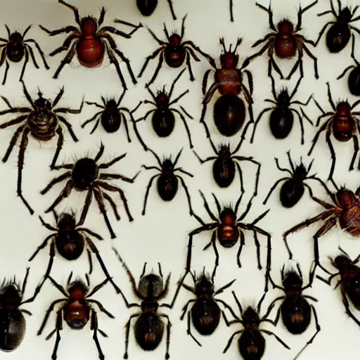 Image similar to a room full of spiders and centipedes