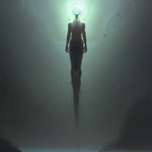 Image similar to detailed concept art of an ominous floating object in an empty room in a muted color palette, trending on artstation, award - winning video game concept art by jim burns and greg rutkowski, beksinski, a sci - fi concept art masterpiece, james gilleard, bruegel, alphonse mucha, and yoshitaka amano.