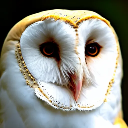 Image similar to barn owl wearing a suit, very detailed, album photo, canon shot