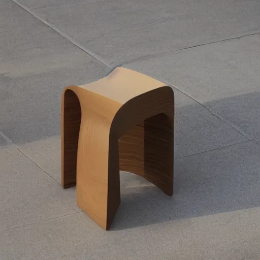 Image similar to the retrowave stool by tadao ando